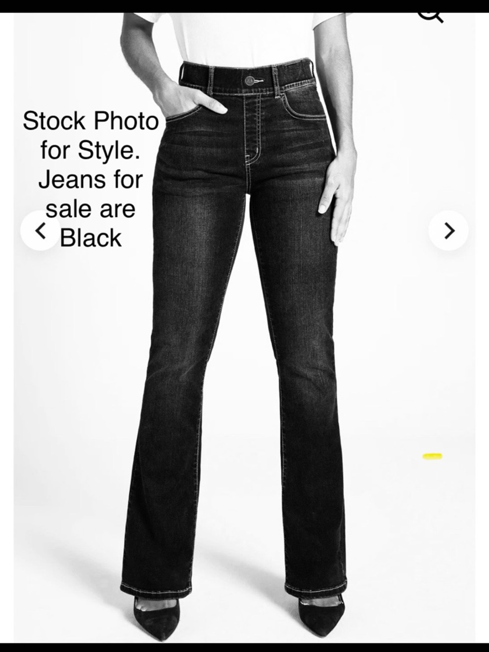 Betabrand Signature XS Petite Mid-Rise Denim Bootcut Black Rinse Yoga Denim 31”